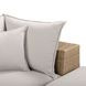 Cali Light Gray Fabric & Brown Wicker Modular Outdoor Small Sectional