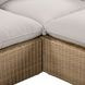 Cali Light Gray Fabric & Brown Wicker Modular Outdoor Small Sectional