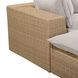 Cali Light Gray Fabric & Brown Wicker Modular Outdoor Small Sectional