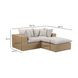 Cali Light Gray Fabric & Brown Wicker Modular Outdoor Small Sectional