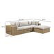 Cali Light Gray Fabric & Brown Wicker Outdoor Modular Sectional