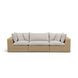 Cali Light Gray Fabric & Brown Wicker Modular Outdoor Conversation Set