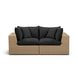 Cali Black Fabric & Brown Wicker Modular Outdoor Conversation Set