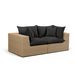 Cali Black Fabric & Brown Wicker Modular Outdoor Conversation Set
