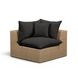 Cali Black Fabric & Brown Wicker Modular Outdoor Small Sectional
