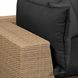 Cali Black Fabric & Brown Wicker Modular Outdoor L-Sectional