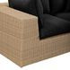 Cali Black Fabric & Brown Wicker Modular Outdoor L-Sectional