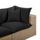 Cali Black Fabric & Brown Wicker Modular Outdoor L-Sectional