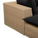 Cali Black Fabric & Brown Wicker Modular Outdoor Small U-Chaise Sectional