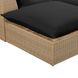 Cali Black Fabric & Brown Wicker Modular Outdoor Small U-Chaise Sectional