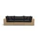 Cali Black Fabric & Brown Wicker Modular Outdoor Conversation Set