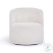 Massa Textured Beige Performance Fabric Swivel Accent Chair