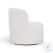 Massa Textured Beige Performance Fabric Swivel Accent Chair
