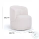 Massa Textured Beige Performance Fabric Swivel Accent Chair