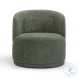 Massa Textured Green Performance Fabric Swivel Accent Chair