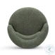 Massa Textured Green Performance Fabric Swivel Accent Chair