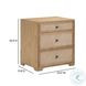 Laurentis Light Taupe Suede 3 Drawer Nightstand