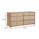 Laurentis Light Taupe Suede 6 Drawer Dresser