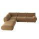 Zenith Latte Brown Velvet Modular Sectional with RAF Chair