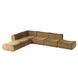 Zenith Latte Brown Velvet Modular Large L-Sectional