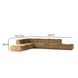 Zenith Latte Brown Velvet Modular Large L-Sectional