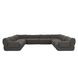 Zenith Charcoal Gray Upcycled Fabric Modular Large U-Sectional