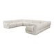 Zenith Cream Upcycled Fabric Modular Large U-Sectional