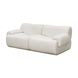 Zenith Cream Upcycled Fabric Modular Loveseat