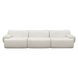 Zenith Cream Upcycled Fabric Modular 117" Sofa