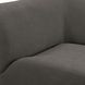 Zenith Charcoal Gray Upcycled Fabric Modular Sectional with LAF Chair
