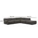 Zenith Charcoal Gray Upcycled Fabric Modular Sectional with LAF Chair