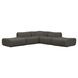 Zenith Charcoal Gray Upcycled Fabric Modular 5-Piece Sectional