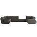 Zenith Charcoal Gray Upcycled Fabric Modular Large LAF Sectional