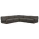 Zenith Charcoal Gray Upcycled Fabric Modular L-Sectional
