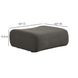 Zenith Charcoal Gray Upcycled Fabric Ottoman