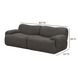 Zenith Charcoal Gray Upcycled Fabric Modular Loveseat