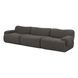 Zenith Charcoal Gray Upcycled Fabric Living Room Set