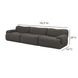 Zenith Charcoal Gray Upcycled Fabric Modular Sofa