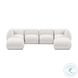 Arezza Stone White Basketweave Modular U Chaise Sectional