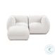 Arezza Stone White Basketweave Modular Small Sectional