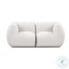 Arezza Stone White Basketweave Modular Loveseat