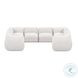 Arezza Stone White Basketweave Modular U Sofa Sectional