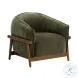 Piedmont Olive Green Upcycled Chenille Accent Chair