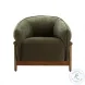 Piedmont Olive Green Upcycled Chenille Accent Chair