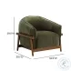 Piedmont Olive Green Upcycled Chenille Accent Chair