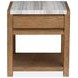Plum Creek Sierra Brown Rectangular Marble Top End Table