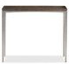 Linea Cerused Charcoal And Textured Graphite Metal 36" Sofa Table