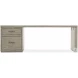 Blue Ridge Soft Smoked Gray 84" Desk with One File Cabinet