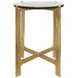 Ricky Gold Round Glass Top Side Table