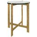 Ricky Gold Round Glass Top Side Table